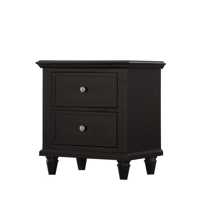 Newtown Black 2 Drawer Nightstand main image