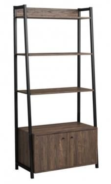 Aged Walnut Bookcase With Storage main image