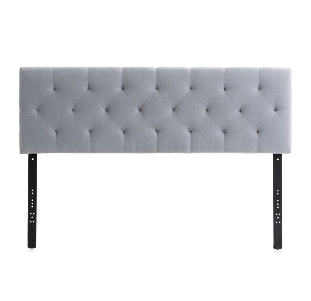 Weekender Diamond Tufted Mid-Rise Headboard, Twin, White Gray main image