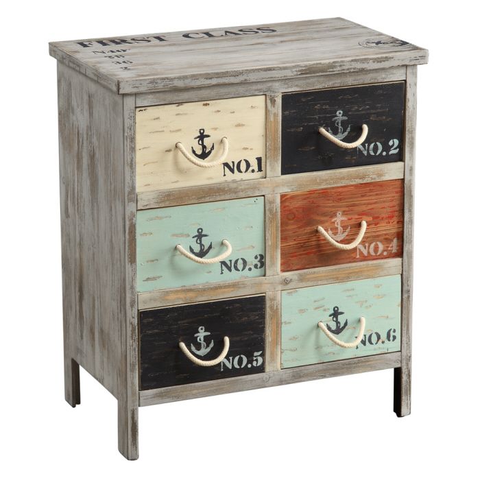 Storage Cabinet Coastal Colored Drawer main image